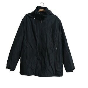 WEATHERPROOF 3 in 1 Jacket Black Hooded Full Zip Men's Size L